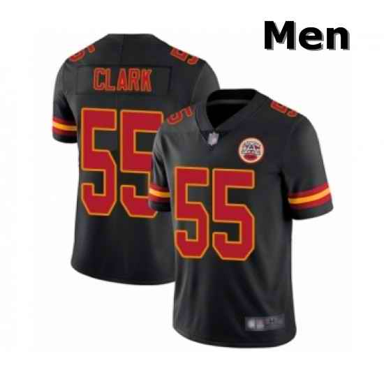 Men Kansas City Chiefs 55 Frank Clark Limited Black Rush Vapor Untouchable Football Jersey